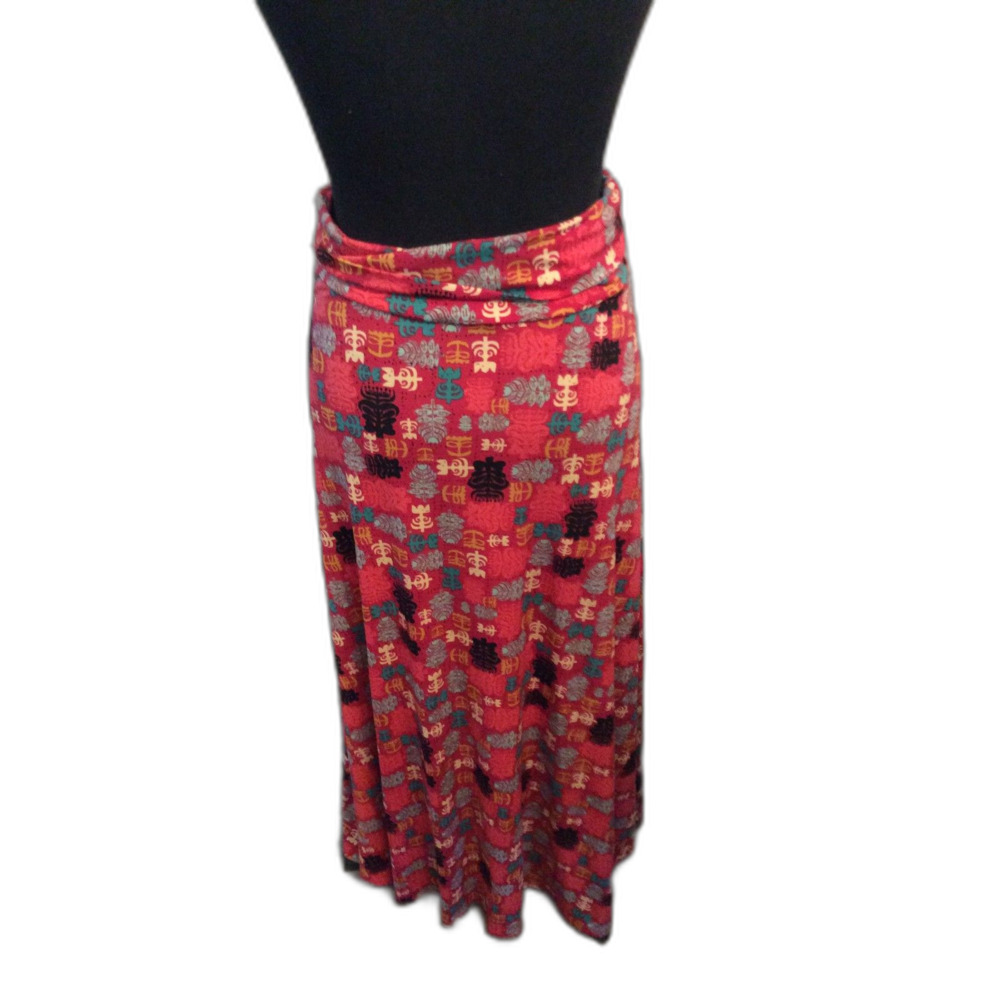 LuLaRoe XS Maxi Skirt Tube Dress Indian Foliage Print Multi Colors